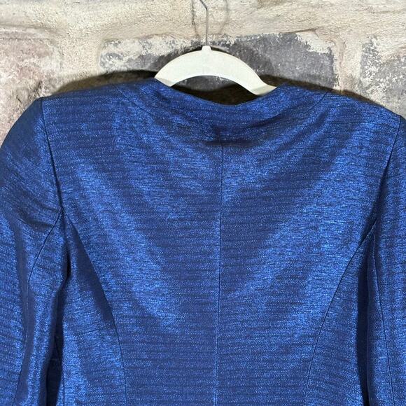 Jones Studio Separates Blue Blazer Woman's 4 Black Buttons Career Corpcore Party - Picture 7 of 13